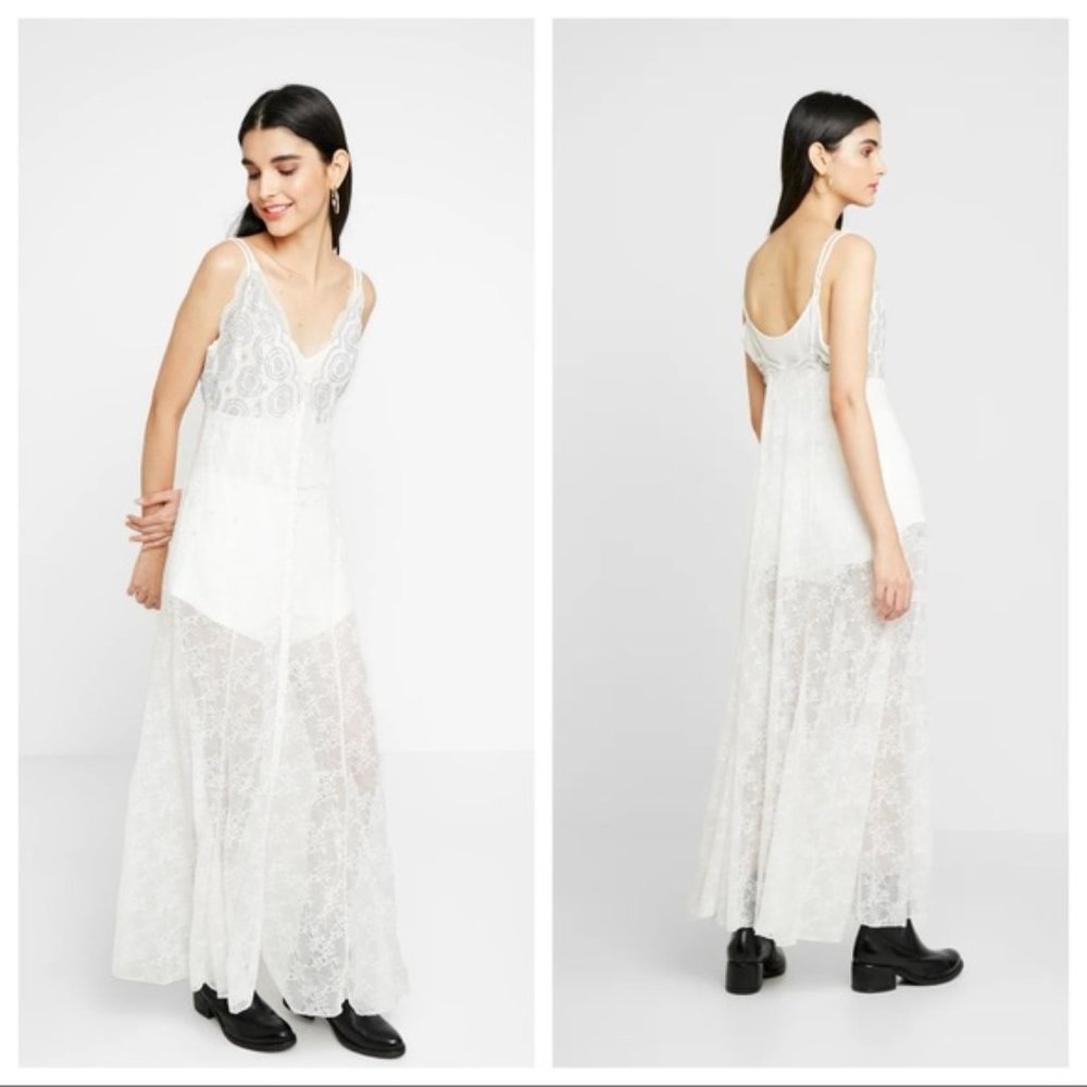Free People Next to You Lace Maxi Dress XS